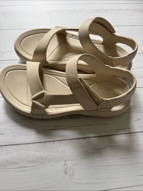 Teva Sandals in Light Cream Straps